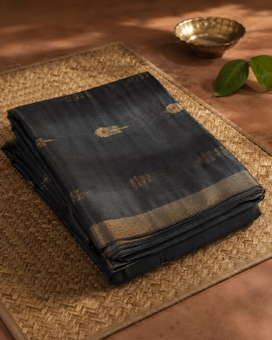 Golden Bloom Cotton Saree