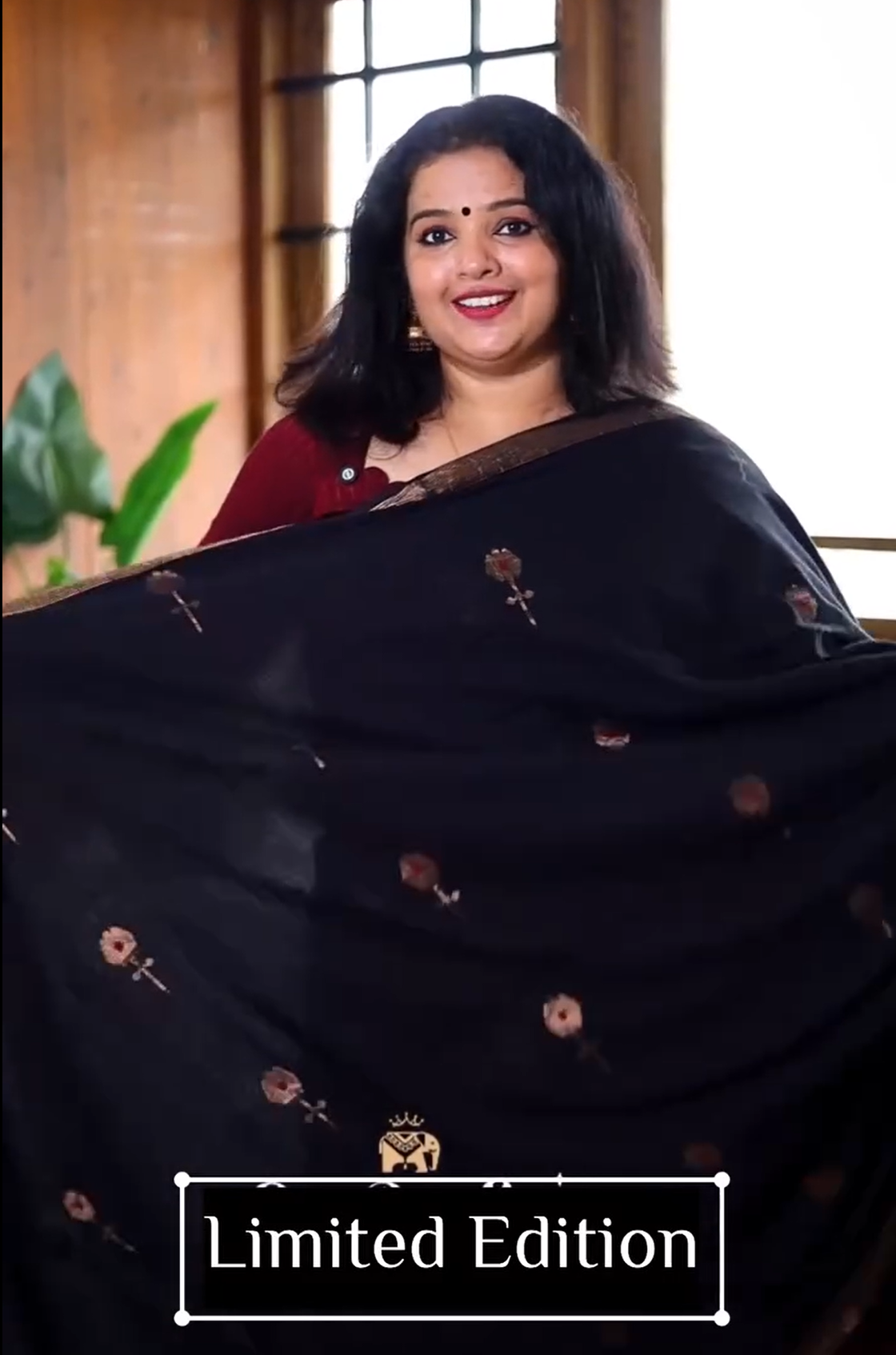 Golden Bloom Cotton Saree