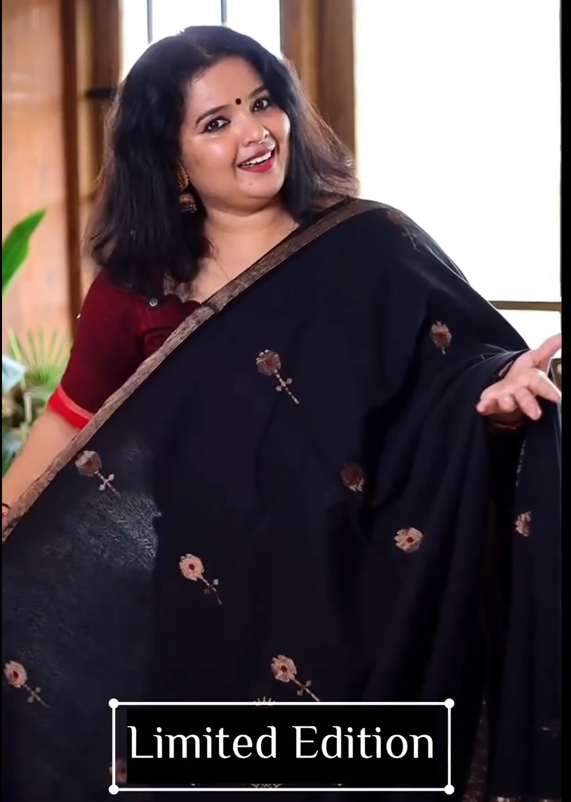 Golden Bloom Cotton Saree