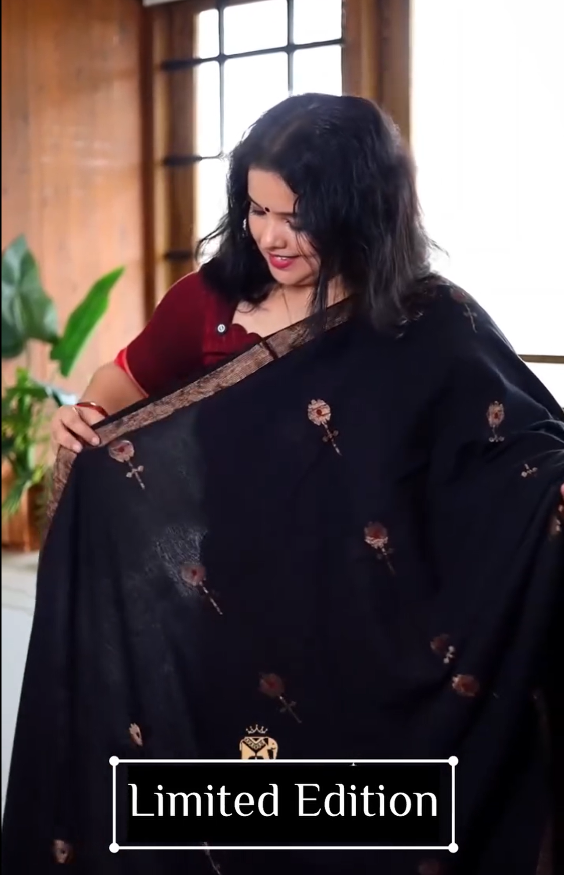 Golden Bloom Cotton Saree
