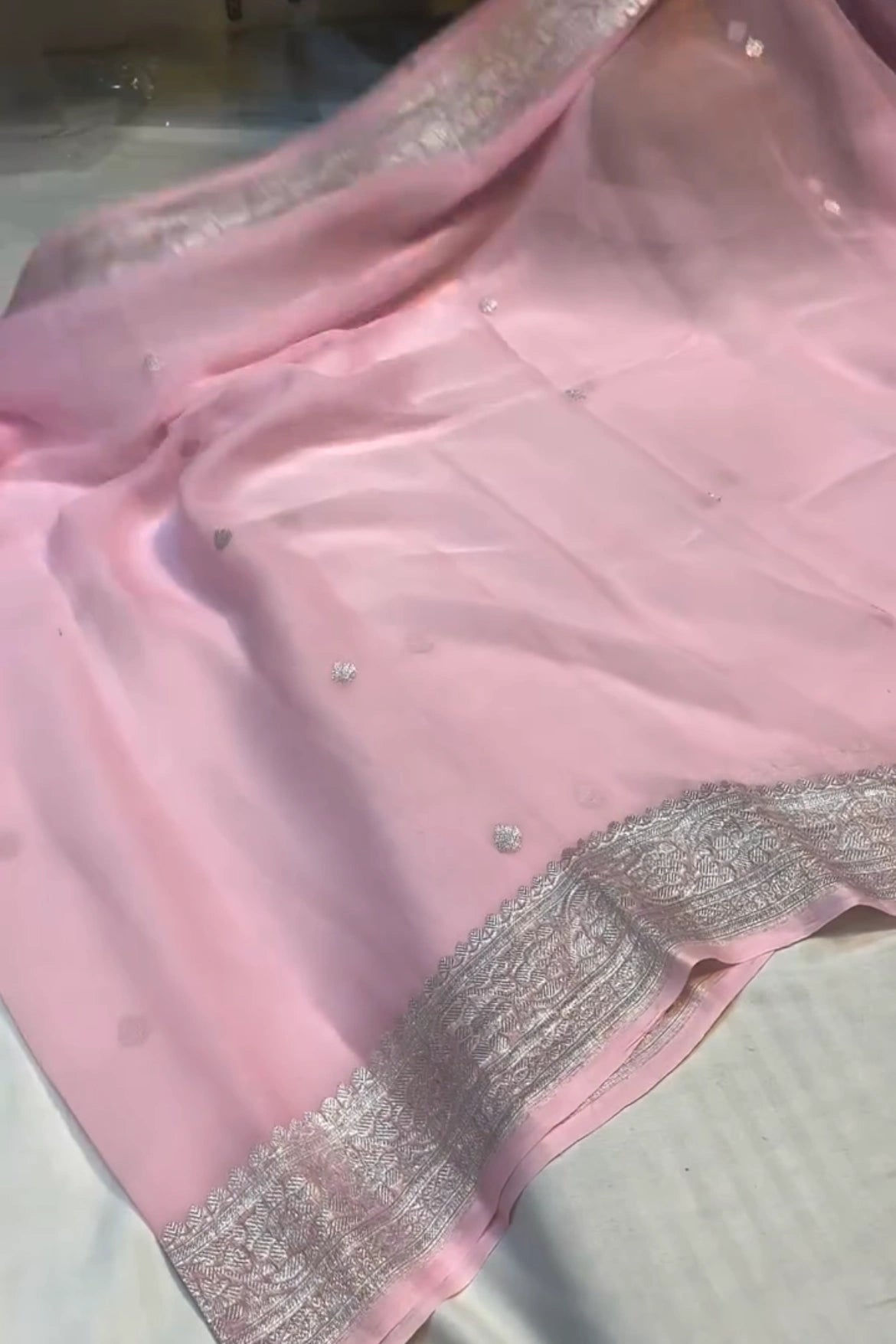 Blush Zari Silk Saree