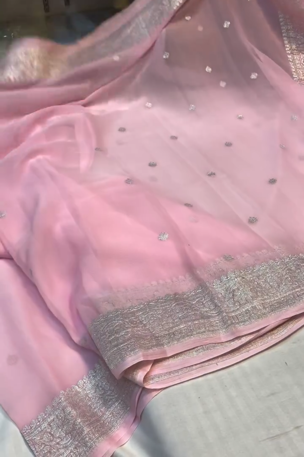 Blush Zari Silk Saree