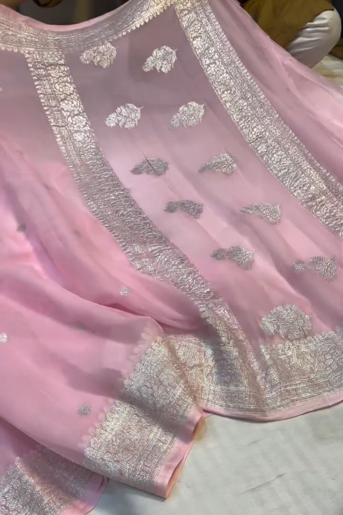 Blush Zari Silk Saree