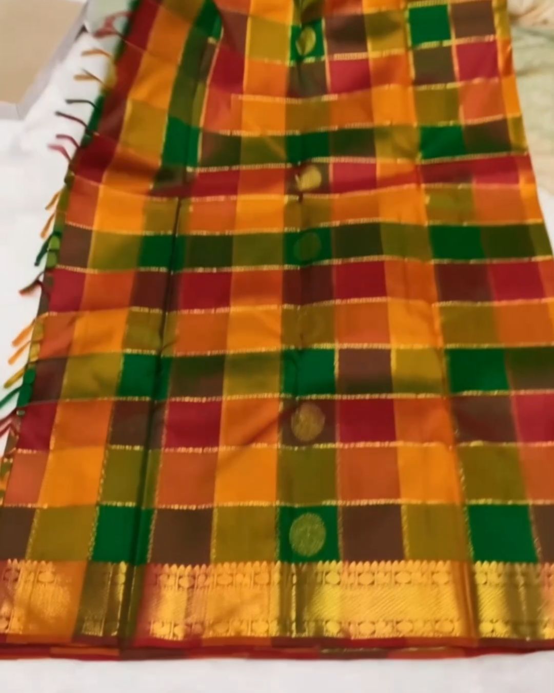 Madras Chex Silk Saree