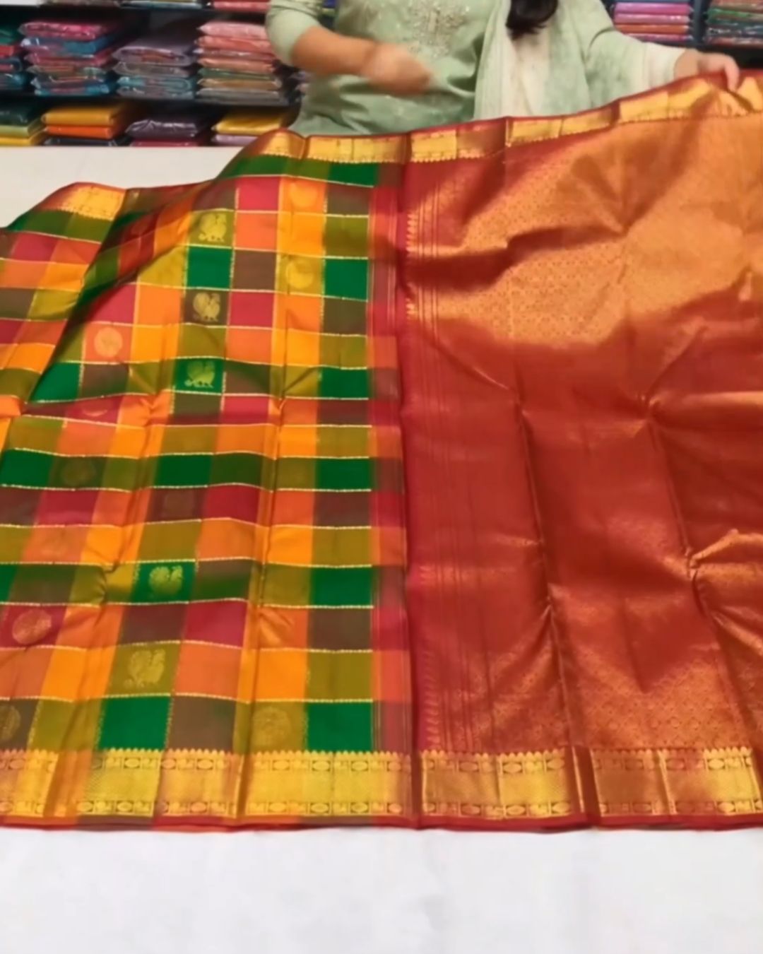Madras Chex Silk Saree