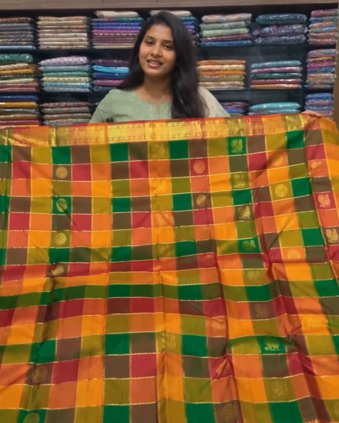 Madras Chex Silk Saree