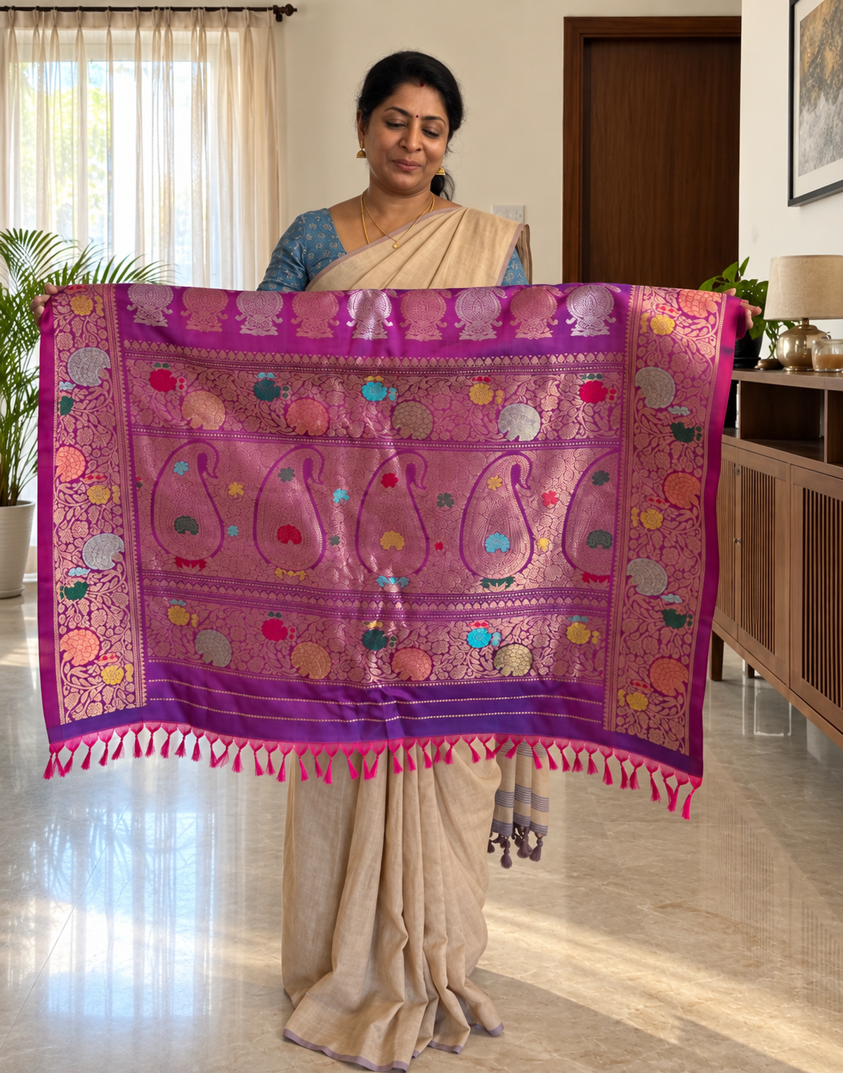 Mayur Pankh Gadwal Silk Saree