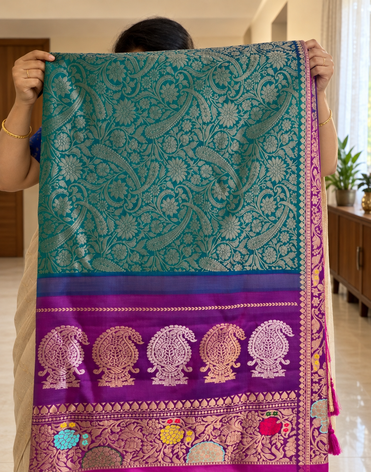 Mayur Pankh Gadwal Silk Saree