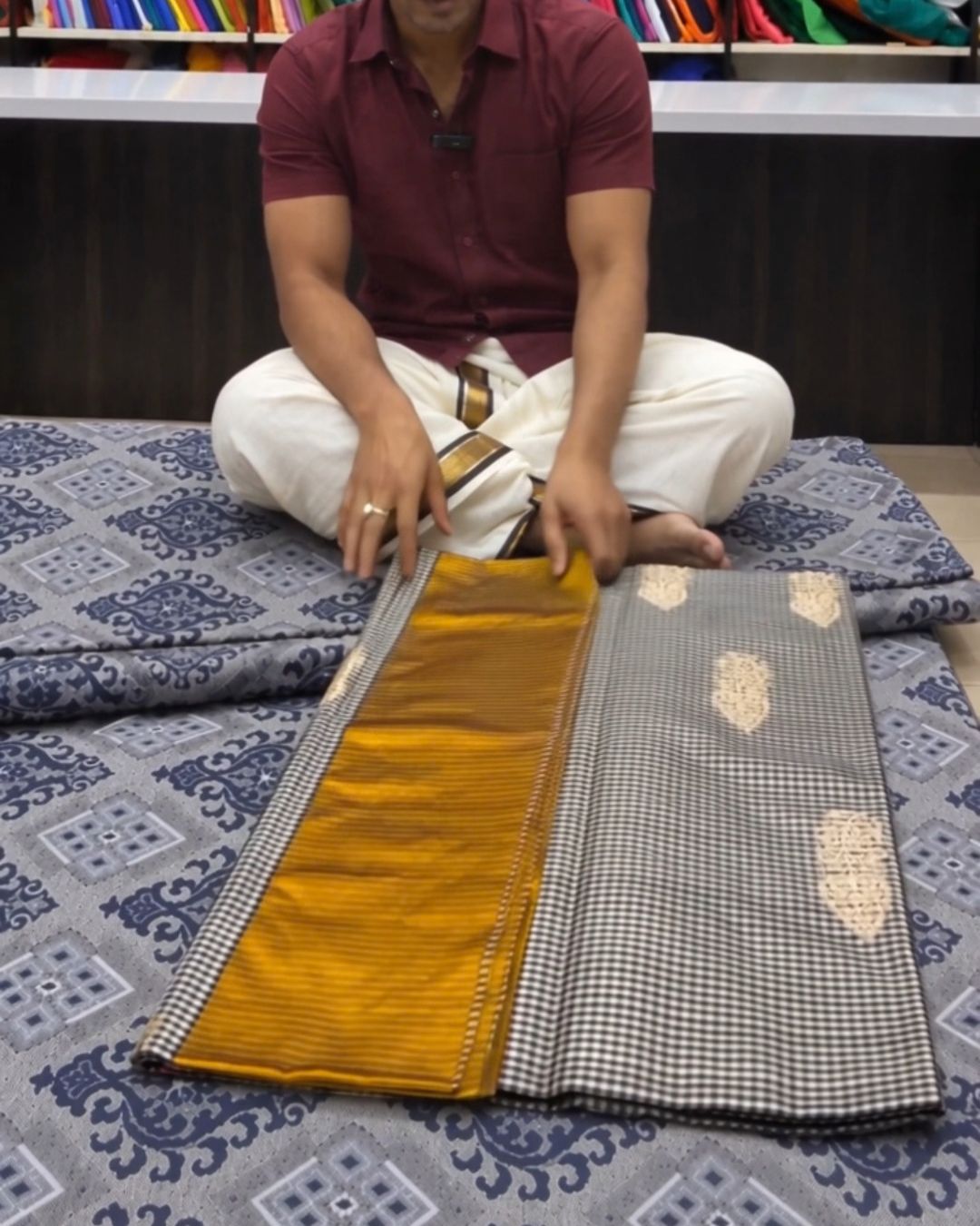 Multi Zebra Kanchipuram Saree