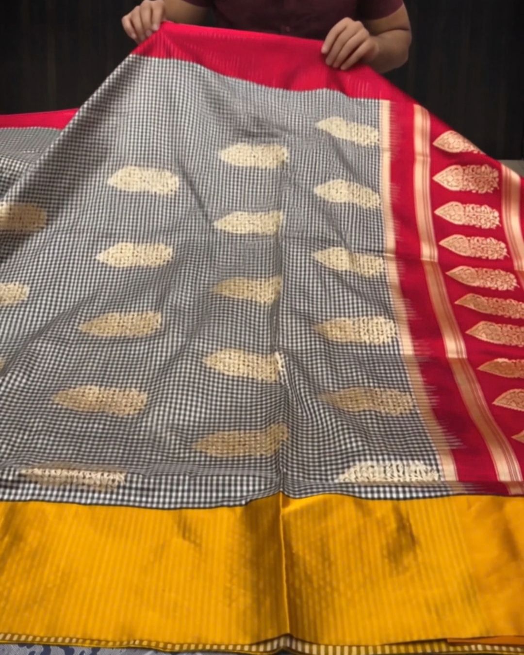 Multi Zebra Kanchipuram Saree