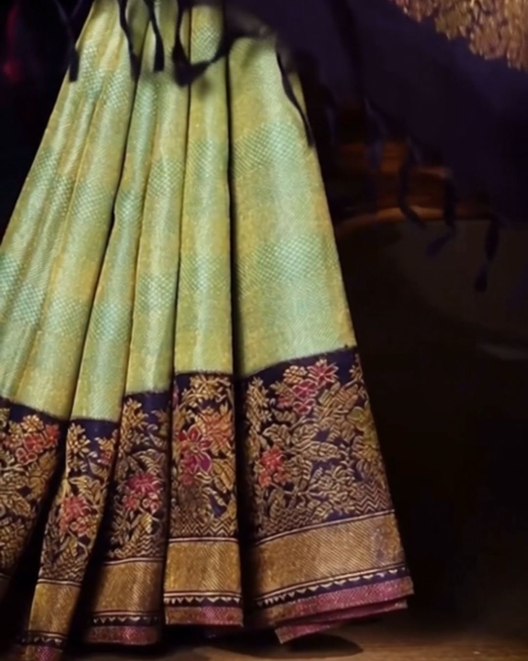 Pastel brocade Kanjivaram Silk Saree