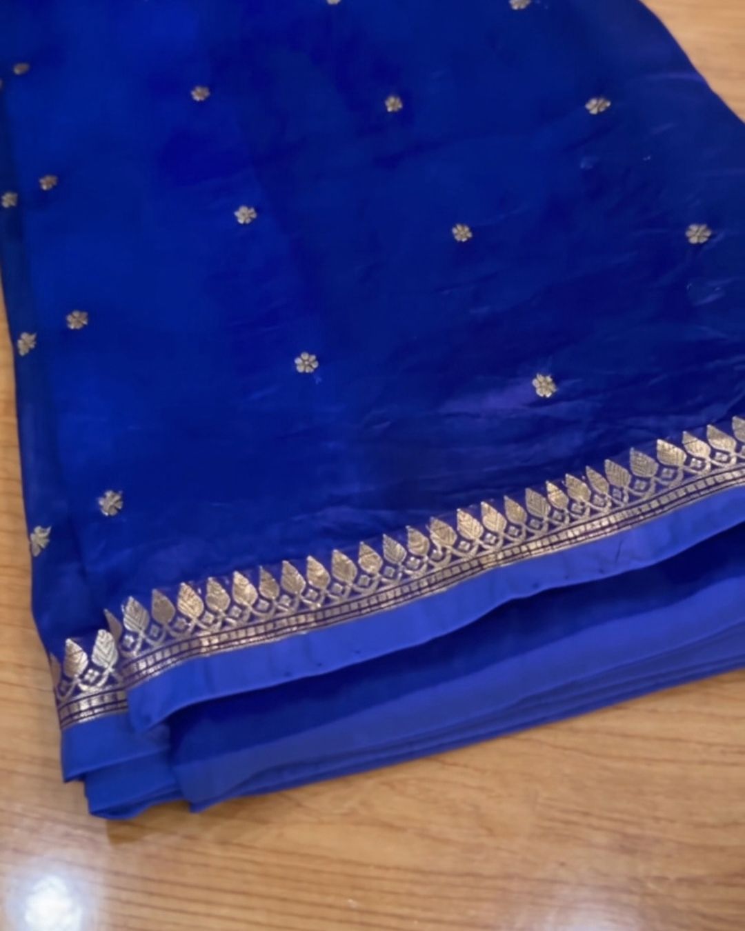 R Blue Banarsi Silk Saree
