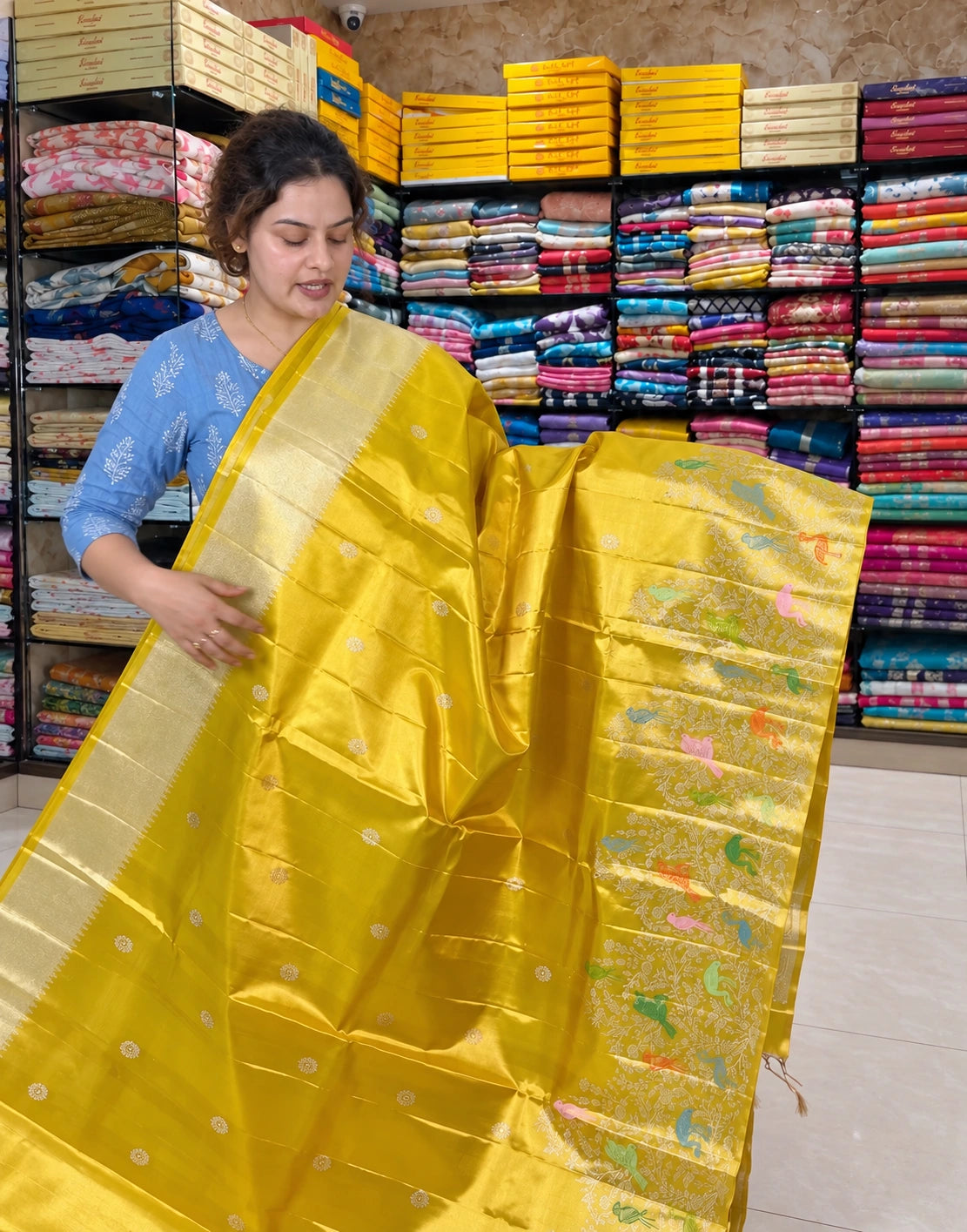 Swarna Mayuri Kanchi Silk Saree