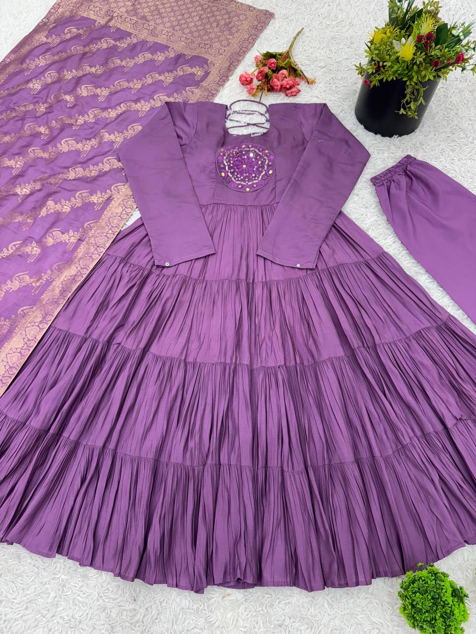 New Designer Party Wear Look Full Heavy Embroidery