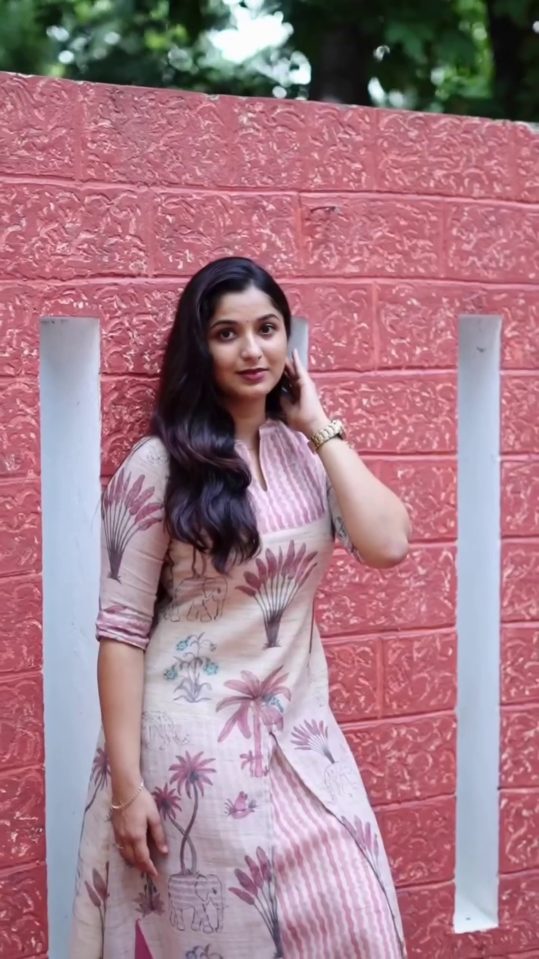 A-Line Slit Pink Kurta