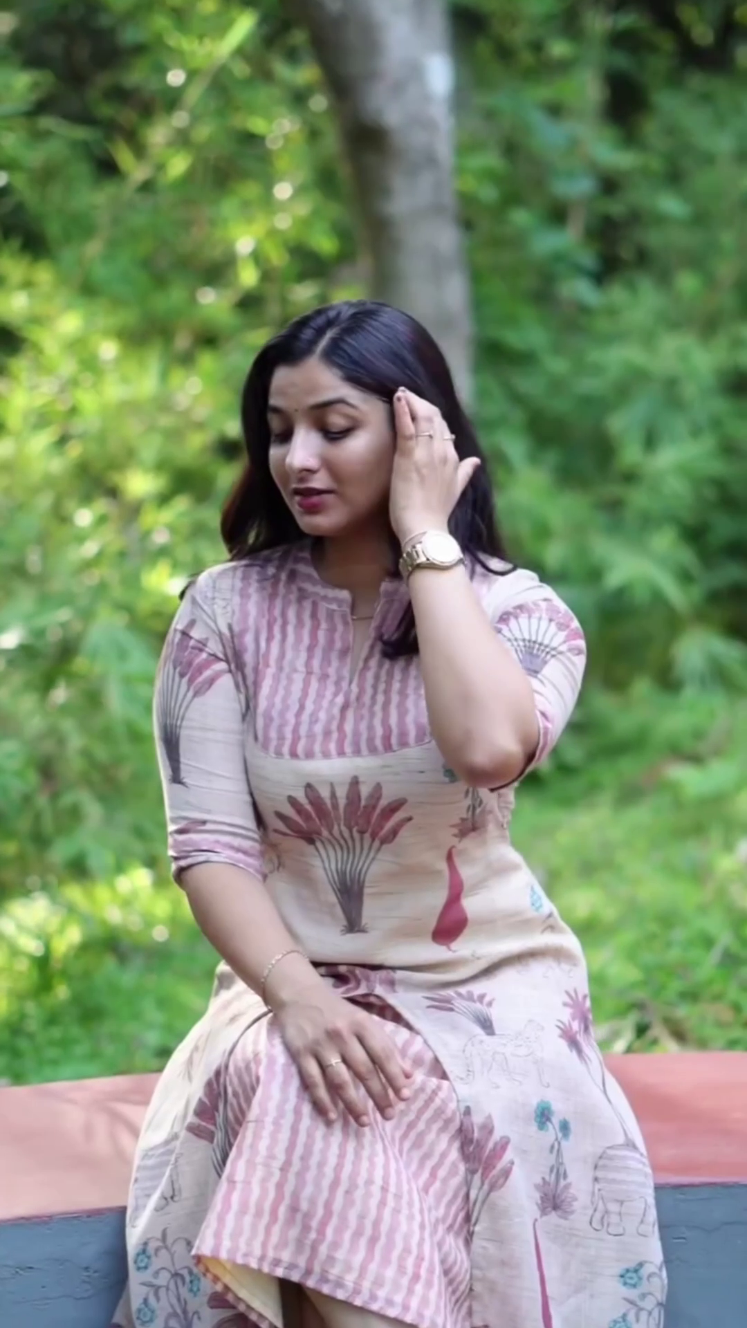 A-Line Slit Pink Kurta