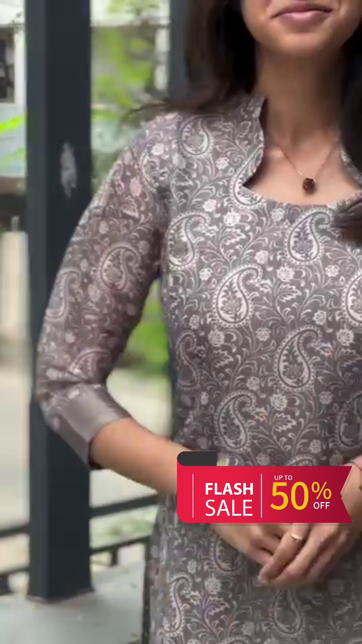 Silver Petal Kurti
