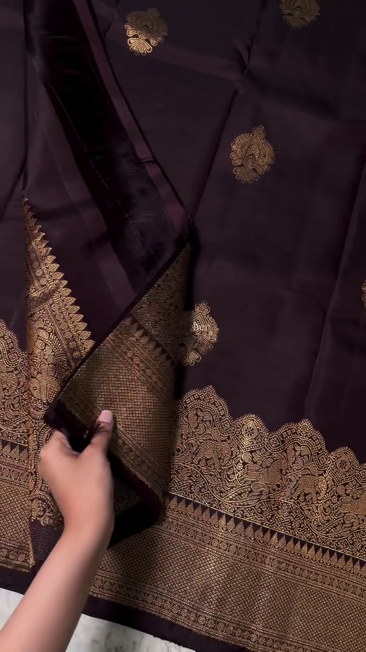 Deep Wine Kanchipuram Silk